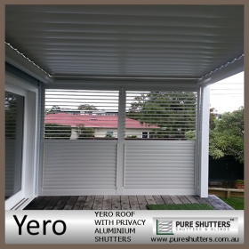 YERO motorized opening Aluminum louver roof