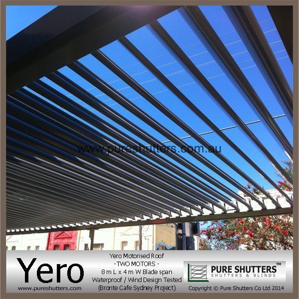 YERO motorized opening Aluminum louver roof